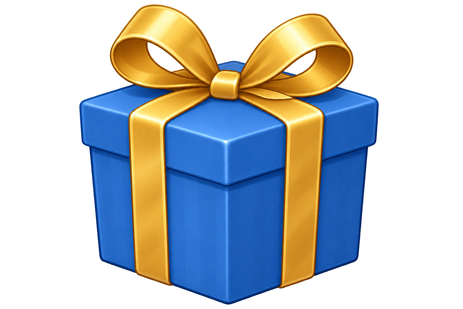 Regalo azul con moño dorado